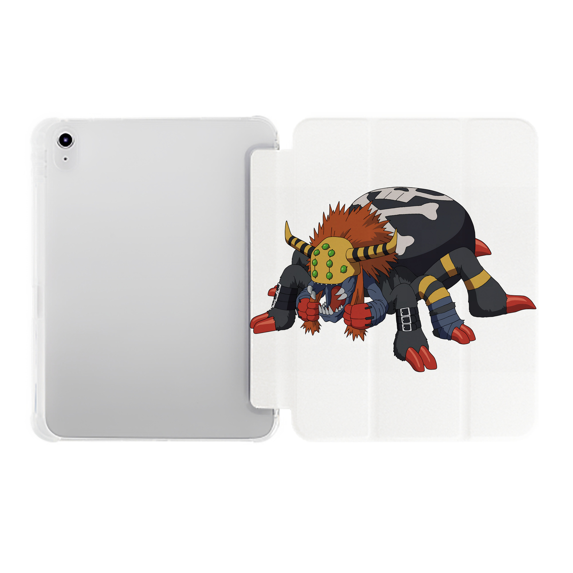 （画像用） Digimon デジタルモンスター/デジモン IPad ケース ペン収納付き 三つ折りスタンド PUレザー×シリコン 対応機種9.5/10.5/10.9インチ